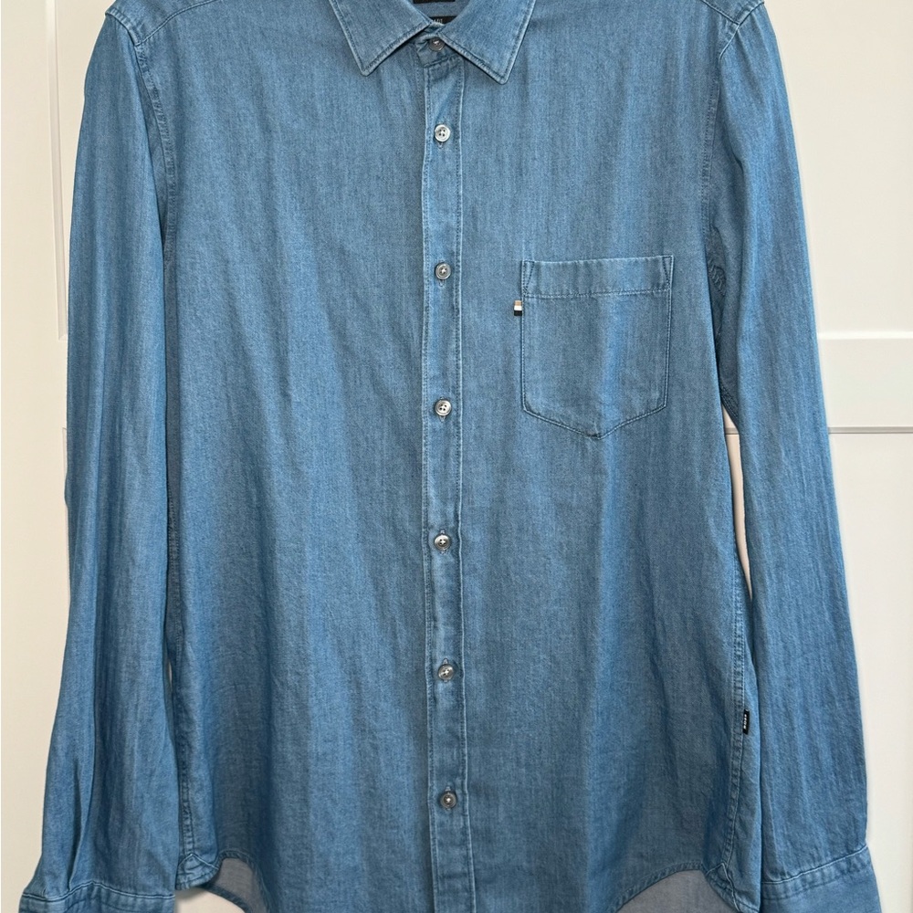 Boss Blue Casual Button Down Shirt